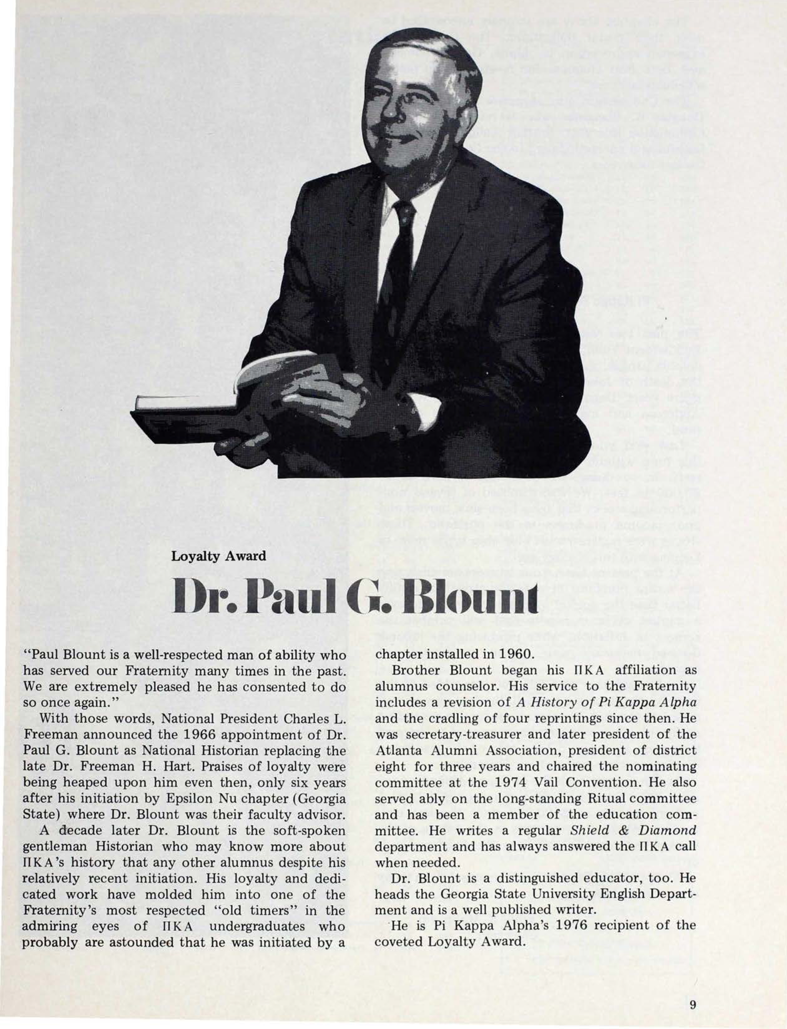 Dr. Paul G. Blount
